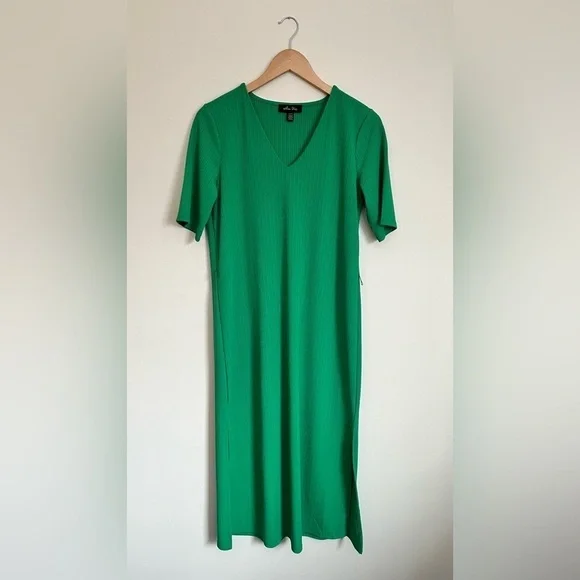 Melissa Paige Simple Tie Green Midi Dress - Picture 4 of 7